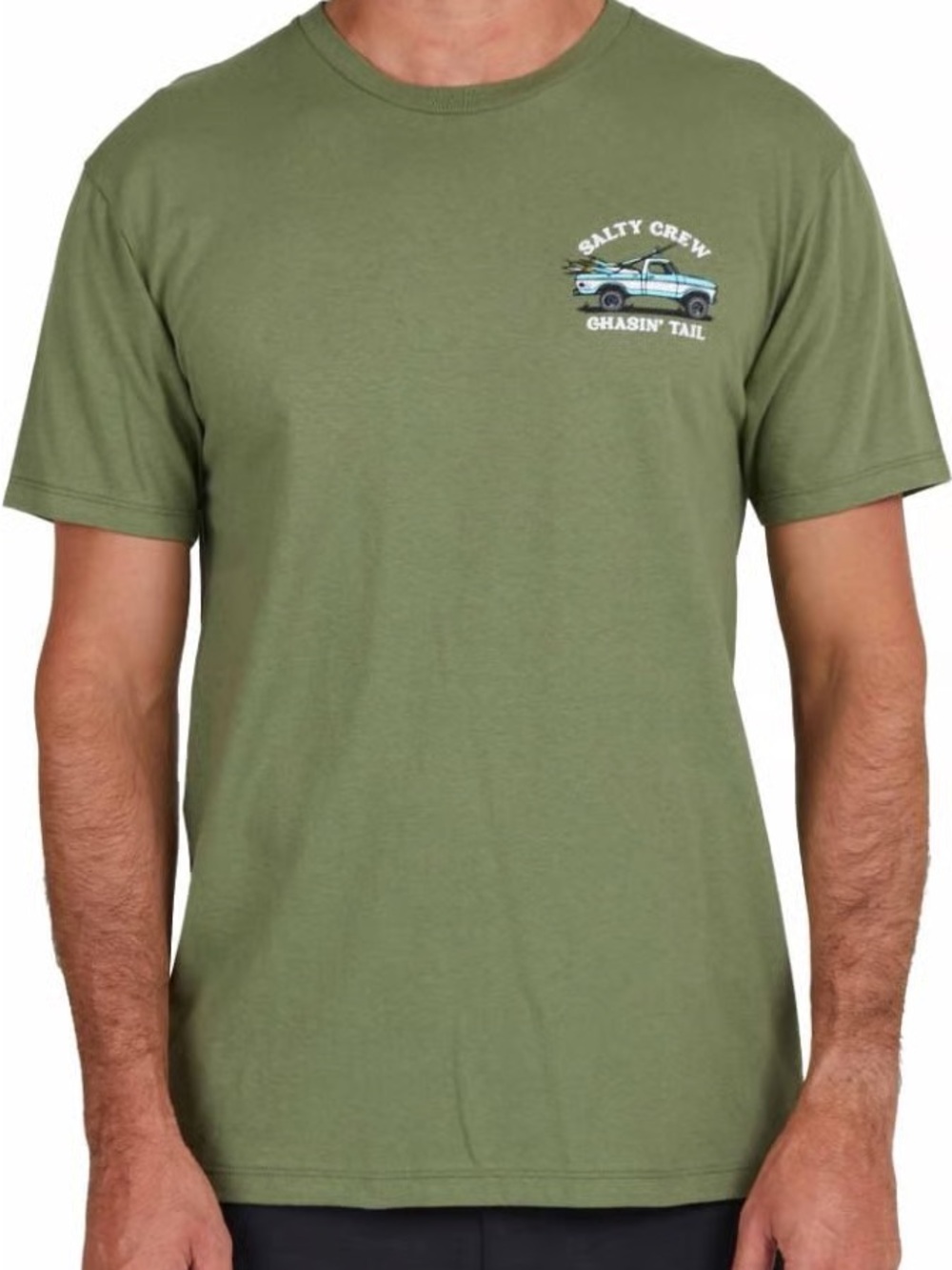 Salty Crew Olive Green 'Chasin' Tail' Short Sleeve Tee
